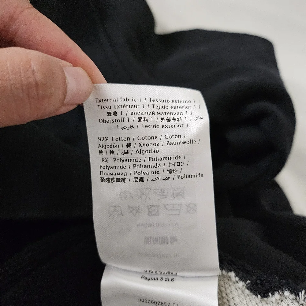 Valentino Jamie Reid Sweatshirt Mens Small Black Graphic Print Longline Pullover